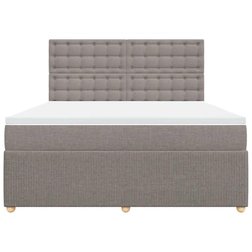 Boxspringbett mit Matratze Taupe 180x200 cm Stoff Single Bed Bettgestell Einzelbetten Bettrahmen für Herberge Wohnbereich Gästezimmer Schlafzimmer Boxspringbett mit Matratze Taupe 180x200 cm Stoff Single Bed Bettgestell Einzelbetten Bettrahmen für Herberge Wohnbereich Gästezimmer Schlafzimmer von HEFZGDB