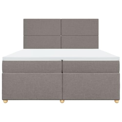 Boxspringbett mit Matratze Taupe 200x200 cm Stoff Double Bed Gästebett Bed Frame Doppelbett für Herberge Schlafzimmer Wohnbereich Gästezimmer Boxspringbett mit Matratze Taupe 200x200 cm Stoff Double Bed Gästebett Bed Frame Doppelbett für Herberge Schlafzimmer Wohnbereich Gästezimmer von HEFZGDB