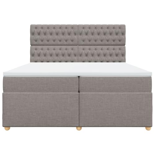Boxspringbett mit Matratze Taupe 200x200 cm Stoff Double Bed Gästebett Bed Frame Doppelbett für Herberge Schlafzimmer Wohnbereich Gästezimmer Boxspringbett mit Matratze Taupe 200x200 cm Stoff Double Bed Gästebett Bed Frame Doppelbett für Herberge Schlafzimmer Wohnbereich Gästezimmer von HEFZGDB