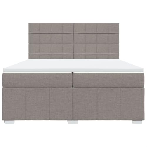 Boxspringbett mit Matratze Taupe 200x200 cm Stoff Jugendbett Bettgestell Bed Frame Bettrahmen für Schlafzimmer Herberge Wohnbereich Gästezimmer Boxspringbett mit Matratze Taupe 200x200 cm Stoff Jugendbett Bettgestell Bed Frame Bettrahmen für Schlafzimmer Herberge Wohnbereich Gästezimmer von HEFZGDB