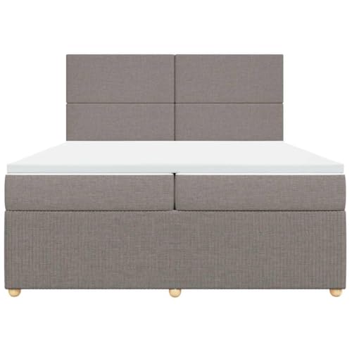 Boxspringbett mit Matratze Taupe 200x200 cm Stoff Single Bed Bettgestell Einzelbetten Bettrahmen für Herberge Wohnbereich Gästezimmer Schlafzimmer Boxspringbett mit Matratze Taupe 200x200 cm Stoff Single Bed Bettgestell Einzelbetten Bettrahmen für Herberge Wohnbereich Gästezimmer Schlafzimmer von HEFZGDB