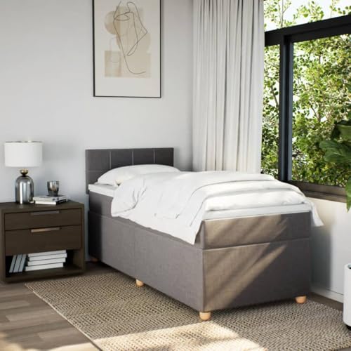 Boxspringbett mit Matratze Taupe 90x190 cm Stoff Ehebett Gästebett Bed Frame Single Bed für Wohnbereich Herberge Gästezimmer Schlafzimmer Boxspringbett mit Matratze Taupe 90x190 cm Stoff Ehebett Gästebett Bed Frame Single Bed für Wohnbereich Herberge Gästezimmer Schlafzimmer von HEFZGDB