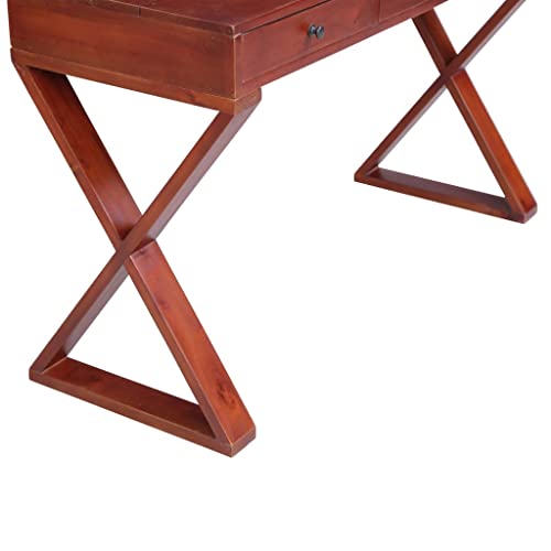 Computertisch Braun 115x47x77 cm Massivholz Mahagoni Pc Schreibtisch Gaming Tisch Gaming Schreibtisch Study Table für Küche Arbeitszimmer Schlafzimmer Wohnbereich von HEFZGDB