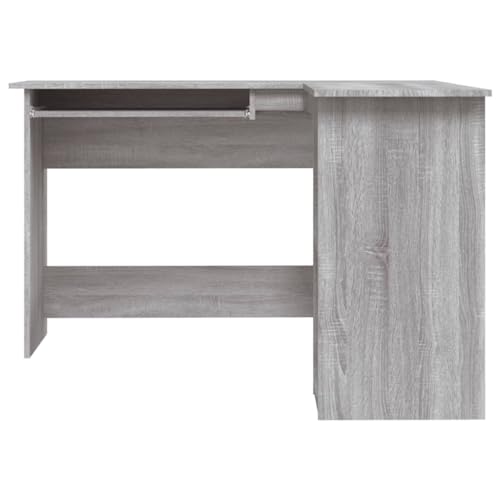 Eckschreibtisch Grau Sonoma 120x140x75 cm Holzwerkstoff Computer Desk Gaming Schreibtisch Kleiner Schreibtisch Schreibtisch Groß für Wohnbereich Küche Schlafzimmer Arbeitszimmer von HEFZGDB