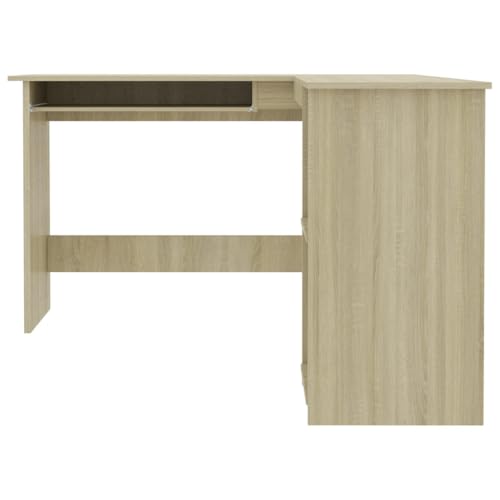 Eckschreibtisch L-Form Sonoma-Eiche 120x140x75 cm Holzwerkstoff Computer Desk Gaming Schreibtisch Kleiner Schreibtisch Schreibtisch Groß für Wohnbereich Küche Schlafzimmer Arbeitszimmer von HEFZGDB