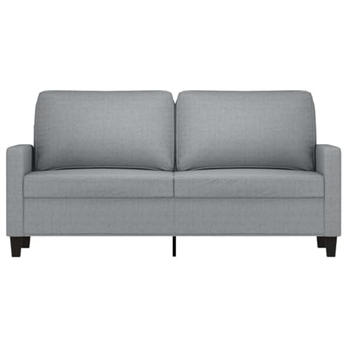 HEFZGDB 2-Sitzer-Sofa Hellgrau 140 cm Stoff Sessel Schlafzimmer Couch Klein Sessel Wohnzimmer Gartenlounge für Büro Empfangsraum Aufenthaltsraum Wohnbereich von HEFZGDB