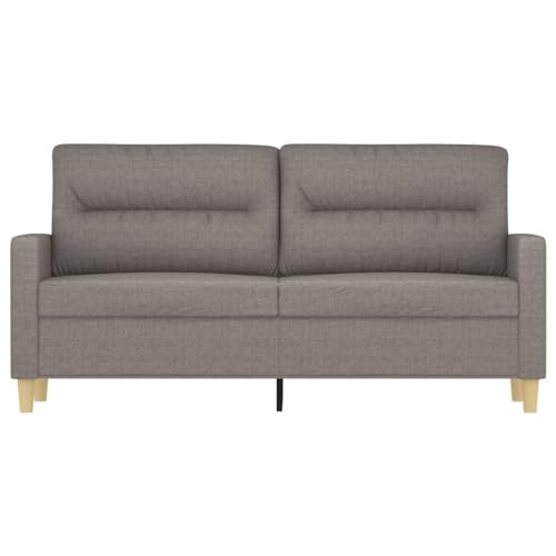 HEFZGDB 2-Sitzer-Sofa Taupe 140 cm Stoff Kleiner Sessel Sessel Wohnzimmer Sofa Wohnzimmer Kleine Couch Jugendzimmer für Büro Schlafzimmer Wohnbereich Aufenthaltsraum von HEFZGDB