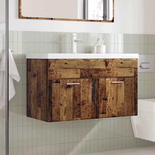 HEFZGDB 2-TLG. Badmöbel-Set Altholz-Optik Holzwerkstoff Beistellschrank Küche Badschrank Klein Medikamenten Aufbewahrung Apothekerschrank Küche für Wohnbereich Toilette Badezimmer Gästezimmer HEFZGDB 2-TLG. Badmöbel-Set Altholz-Optik Holzwerkstoff Beistellschrank Küche Badschrank Klein Medikamenten Aufbewahrung Apothekerschrank Küche für Wohnbereich Toilette Badezimmer Gästezimmer von HEFZGDB