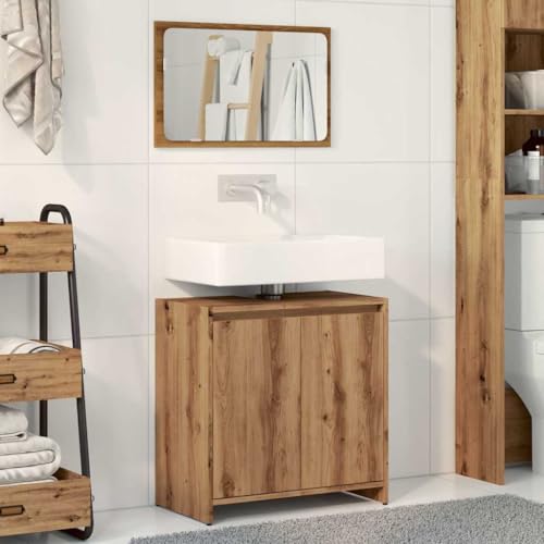 HEFZGDB 2-TLG. Badmöbel-Set Artisan-Eiche Holzwerkstoff Mehrzweckschrank Schuhschrank Apothekerschrank Küche Badezimmerunterschrank für Toilette Gästezimmer Wohnbereich Badezimmer HEFZGDB 2-TLG. Badmöbel-Set Artisan-Eiche Holzwerkstoff Mehrzweckschrank Schuhschrank Apothekerschrank Küche Badezimmerunterschrank für Toilette Gästezimmer Wohnbereich Badezimmer von HEFZGDB
