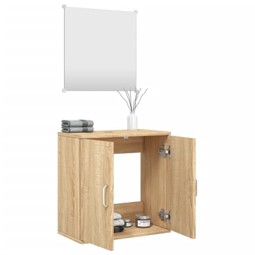 HEFZGDB 2-TLG. Badmöbel-Set Eichen-Optik Holzwerkstoff Aufbewahrungsschrank Badschrank Klein Medizinschrank Apothekerschrank Küche für Badezimmer Toilette Gästezimmer Wohnbereich HEFZGDB 2-TLG. Badmöbel-Set Eichen-Optik Holzwerkstoff Aufbewahrungsschrank Badschrank Klein Medizinschrank Apothekerschrank Küche für Badezimmer Toilette Gästezimmer Wohnbereich von HEFZGDB
