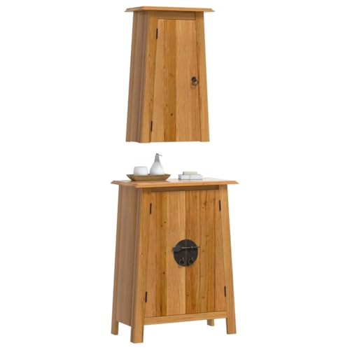 HEFZGDB 2-TLG. Badmöbel-Set Massivholz Kiefer Sideboard Badschrank Klein Badezimmerschränke Medikamentenschrank für Gästezimmer Badezimmer Wohnbereich Küche HEFZGDB 2-TLG. Badmöbel-Set Massivholz Kiefer Sideboard Badschrank Klein Badezimmerschränke Medikamentenschrank für Gästezimmer Badezimmer Wohnbereich Küche von HEFZGDB