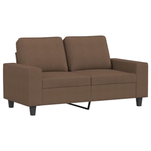 HEFZGDB 2-TLG. Sofagarnitur Braun Stoff Gartenlounge Lounge Sofa Lesesessel Bequem Reading Chair für Empfangsraum Wohnbereich Aufenthaltsraum Schlafzimmer von HEFZGDB