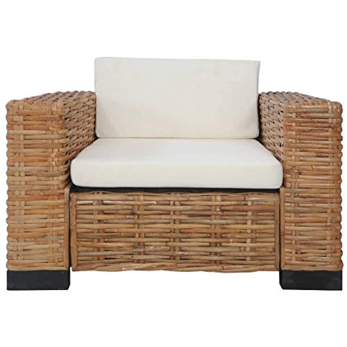 HEFZGDB 2-TLG. Sofagarnitur mit Auflagen Natur Rattan Outdoor Sofa Couch Klein Big Sofa Sofa Wohnzimmer für Aufenthaltsraum Wohnbereich Empfangsraum Schlafzimmer von HEFZGDB