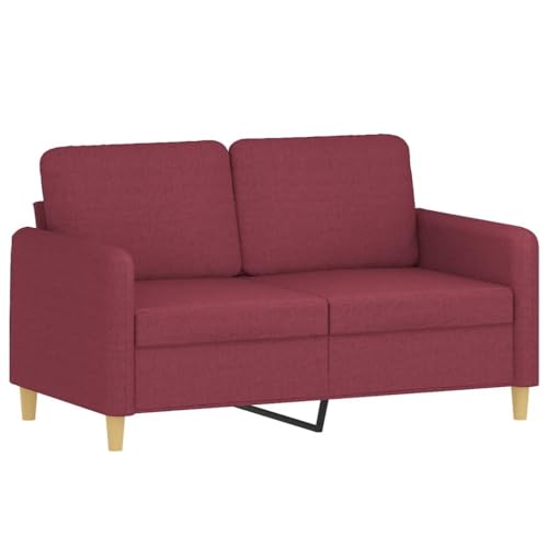 HEFZGDB 2-TLG. Sofagarnitur mit Kissen Weinrot Stoff Sofa Groß Couch Klein Lounge Sofa Kleine Couch Jugendzimmer für Schlafzimmer Empfangsraum Aufenthaltsraum Wohnbereich HEFZGDB 2-TLG. Sofagarnitur mit Kissen Weinrot Stoff Sofa Groß Couch Klein Lounge Sofa Kleine Couch Jugendzimmer für Schlafzimmer Empfangsraum Aufenthaltsraum Wohnbereich von HEFZGDB