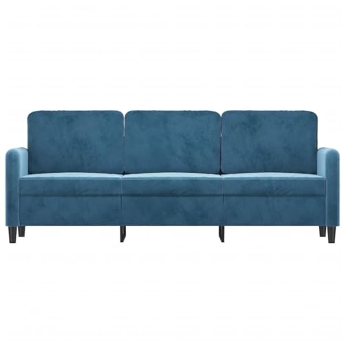 HEFZGDB 3-Sitzer-Sofa Blau 180 cm Samt Loungesessel Sessel Wohnzimmer Jugendsofa Sofas für Schlafzimmer Büro Empfangsraum Wohnbereich von HEFZGDB
