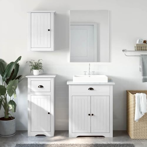 HEFZGDB 3-TLG. Badmöbel-Set BODO Weiß Massivholz Kiefer Mehrzweckschrank Bathroom Cabinet Badezimmerschränke Badezimmerunterschrank für Badezimmer Gästezimmer Küche Wohnbereich HEFZGDB 3-TLG. Badmöbel-Set BODO Weiß Massivholz Kiefer Mehrzweckschrank Bathroom Cabinet Badezimmerschränke Badezimmerunterschrank für Badezimmer Gästezimmer Küche Wohnbereich von HEFZGDB