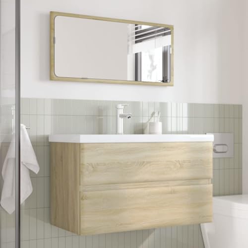 HEFZGDB 3-TLG. Badmöbel-Set Sonoma-Eiche Holzwerkstoff Sideboard Badschrank Klein Schuhschrank Kleiner Schrank für Gästezimmer Toilette Wohnbereich Badezimmer von HEFZGDB