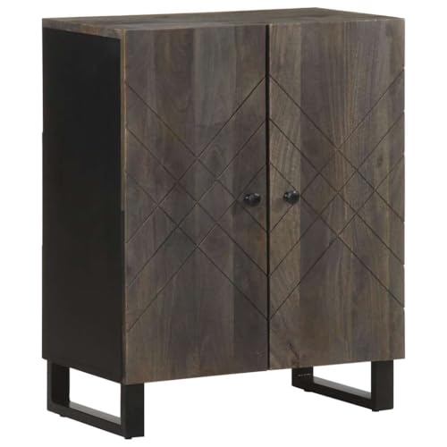 HEFZGDB 3-TLG. Sideboards Schwarz 60x33x75 cm Massivholz Mango Mutfak Dolabı Buffetschrank Mehrzweckschrank Küchenschränke für Arbeitszimmer Schlafzimmer Wohnbereich Küche von HEFZGDB