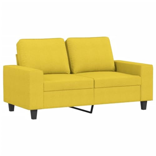 HEFZGDB 3-TLG. Sofagarnitur Hellgelb Stoff Sessel Schlafzimmer Lesesessel Bequem Jugendsofa Sofa Wohnzimmer für Büro Wohnbereich Schlafzimmer Empfangsraum von HEFZGDB