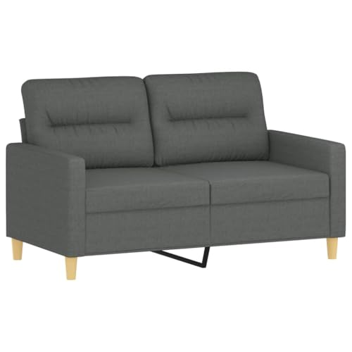 HEFZGDB 3-TLG. Sofagarnitur mit Kissen Dunkelgrau Stoff Sitzgarnitur Wohnzimmer Couch Klein Sessel Wohnzimmer Kleiner Sessel für Büro Schlafzimmer Wohnbereich Empfangsraum von HEFZGDB