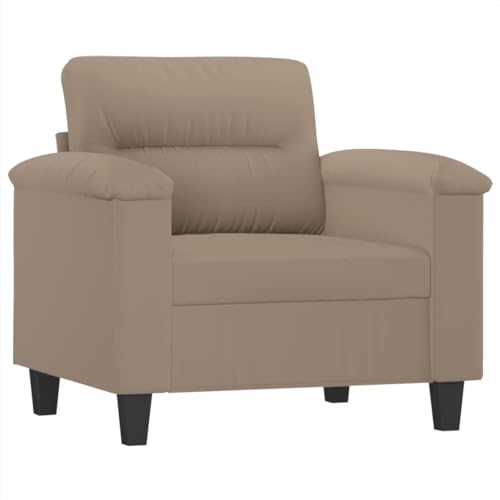 HEFZGDB 3-TLG. Sofagarnitur mit Kissen Taupe Mikrofasergewebe Loungesessel Mini Sofa Kleines Sofa Sofas für Empfangsraum Schlafzimmer Aufenthaltsraum Büro von HEFZGDB