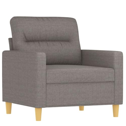 HEFZGDB 3-TLG. Sofagarnitur mit Kissen Taupe Stoff Sitzgarnitur Wohnzimmer Couch Klein Mini Sofa Sofa Chair für Empfangsraum Büro Schlafzimmer Wohnbereich von HEFZGDB