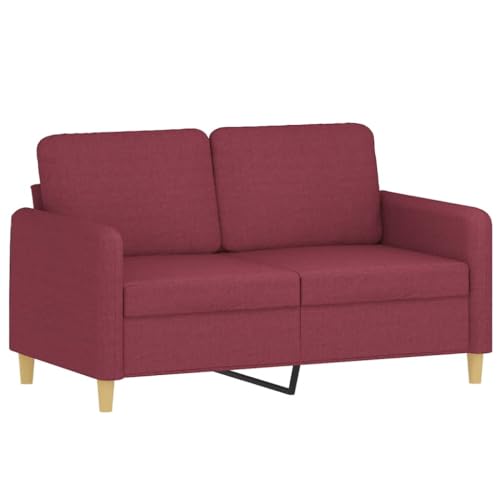 HEFZGDB 3-TLG. Sofagarnitur mit Kissen Weinrot Stoff Sofa Groß Couch Klein Lounge Sofa Kleine Couch Jugendzimmer für Schlafzimmer Empfangsraum Aufenthaltsraum Wohnbereich HEFZGDB 3-TLG. Sofagarnitur mit Kissen Weinrot Stoff Sofa Groß Couch Klein Lounge Sofa Kleine Couch Jugendzimmer für Schlafzimmer Empfangsraum Aufenthaltsraum Wohnbereich von HEFZGDB