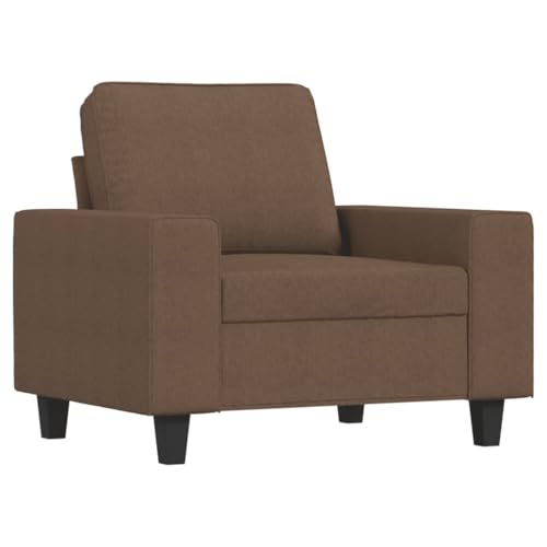 HEFZGDB 4-TLG. Sofagarnitur Braun Stoff Relax Sessel Couch Klein Jugendsofa Kleines Sofa für Empfangsraum Aufenthaltsraum Schlafzimmer Wohnbereich von HEFZGDB
