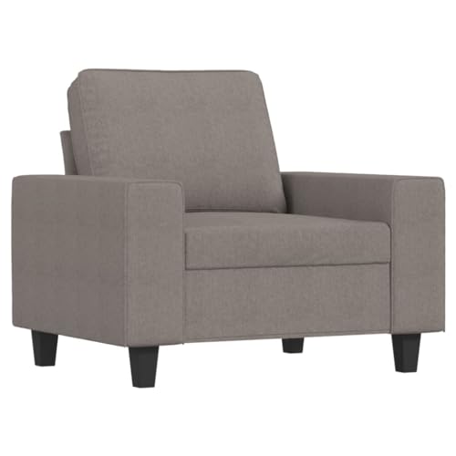 HEFZGDB 4-TLG. Sofagarnitur Taupe Stoff Relax Sessel Couch Klein Jugendsofa Kleines Sofa für Empfangsraum Aufenthaltsraum Schlafzimmer Wohnbereich von HEFZGDB