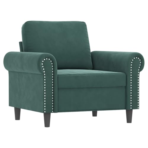 HEFZGDB 4-TLG. Sofagarnitur mit Kissen Dunkelgrün Samt Outdoor Sofa Couch Klein Big Sofa Sofa Wohnzimmer für Schlafzimmer Aufenthaltsraum Empfangsraum Büro von HEFZGDB