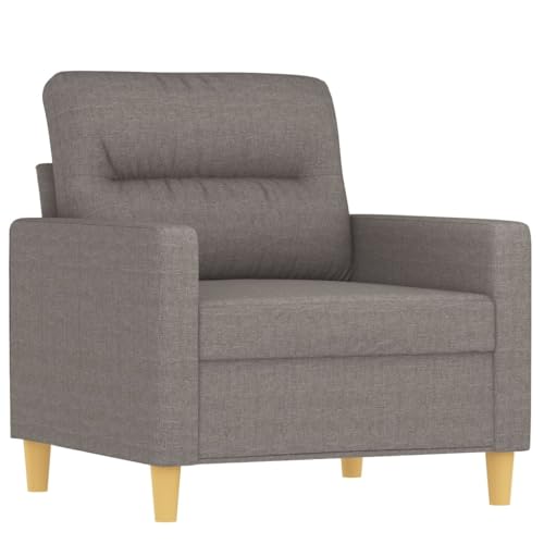 HEFZGDB 4-TLG. Sofagarnitur mit Kissen Taupe Stoff Sitzgarnitur Wohnzimmer Couch Klein Mini Sofa Sofa Chair für Empfangsraum Büro Schlafzimmer Wohnbereich von HEFZGDB