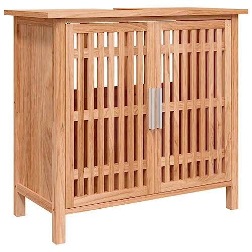 HEFZGDB 5-TLG. Badmöbel-Set Massivholz Nussbaum Küchenschränke Badschrank Klein Bathroom Cabinet Küchenschrank für Badezimmer Toilette Gästezimmer Wohnbereich von HEFZGDB