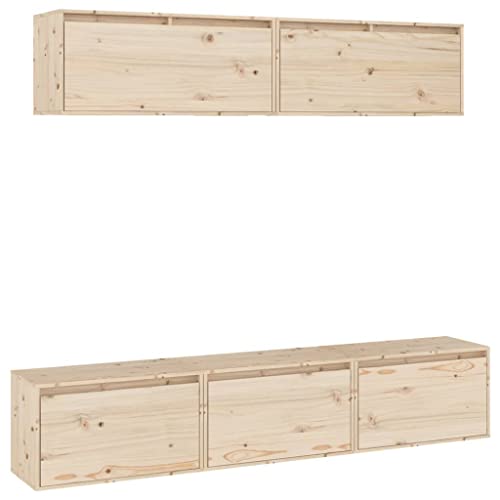 HEFZGDB 5-teiliges TV-Schrank-Set Massivholz Kiefer Tv Cabinet for Living Room Tv Schrank Tv Ständer Fernseher Unterschrank für Erholungsraum Gästezimmer Wohnbereich Schlafzimmer HEFZGDB 5-teiliges TV-Schrank-Set Massivholz Kiefer Tv Cabinet for Living Room Tv Schrank Tv Ständer Fernseher Unterschrank für Erholungsraum Gästezimmer Wohnbereich Schlafzimmer von HEFZGDB