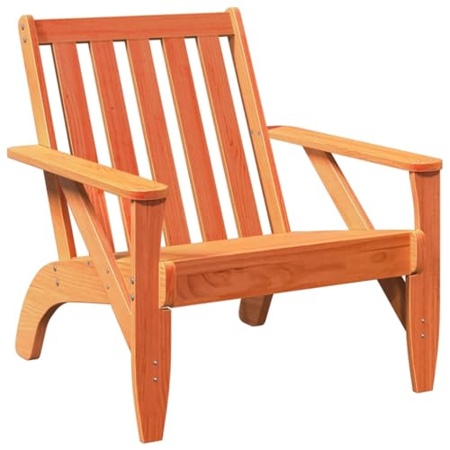 HEFZGDB Adirondack-Gartenstühle 2 STK. Wachsbraun Massivholz Kiefer Kleiner Sessel Campingstuhl Seselstuhl Wohnzimmer Essstuhl für Balkon Terrasse Innenhof Garten von HEFZGDB