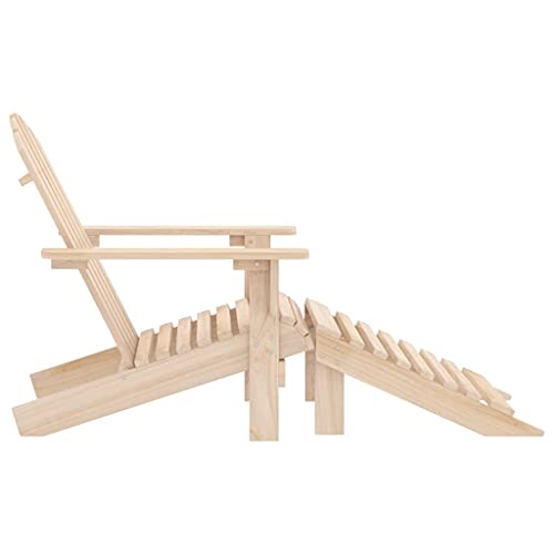 HEFZGDB Adirondack-Gartenstuhl mit Fußteil Massivholz Tanne Balkon Stühle Gartenstühle Gartenstuhl Armlehnstuhl für Innenhof Balkon Terrasse Parks von HEFZGDB