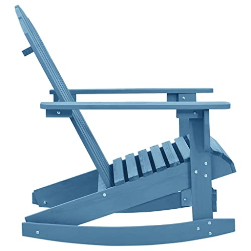 HEFZGDB Adirondack-Schaukelstuhl Massivholz Tanne Blau Campinghocker Campingstuhl Camping Chair Armlehnstuhl für Balkon Garten Parks Terrasse von HEFZGDB
