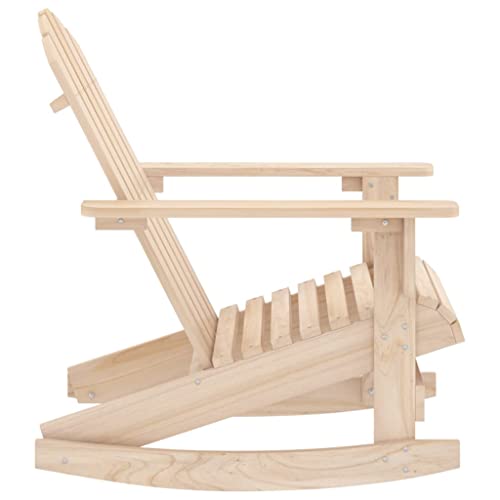 HEFZGDB Adirondack-Schaukelstuhl Massivholz Tanne Campinghocker Campingstuhl Camping Chair Armlehnstuhl für Balkon Garten Parks Terrasse von HEFZGDB