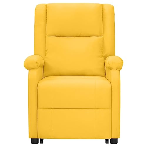 HEFZGDB Aufstehsessel Gelb Stoff Kuschelsessel Schminkstuhl Esszimmerstühle Küchenstühle für Wohnbereich Arbeitszimmer Sitzungszimmer Balkon von HEFZGDB