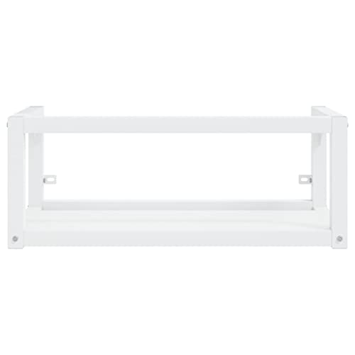 HEFZGDB Badezimmer Wand-Waschtischgestell Weiß 79x38x31 cm Eisen Kleiner Schrank Schuhschrank Badezimmerschränke Mehrzweckschrank für Wohnbereich Badezimmer Gästezimmer Toilette von HEFZGDB