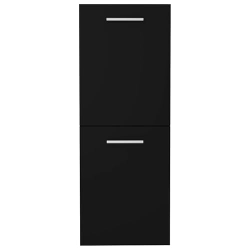 HEFZGDB Badezimmerschrank Schwarz 30x30x80 cm Holzwerkstoff Vorratsschrank Badezimmerschrank Badezimmerschränke Apothekerschrank Küche für Badezimmer Gästezimmer Toilette Wohnbereich von HEFZGDB