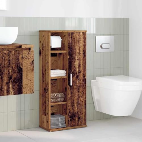HEFZGDB Badezimmerschrank mit Rollenhalter Altholz-Optik 39x22x90 cm Flurschrank Badezimmerschrank Medizinschrank Apothekerschrank Küche für Küche Badezimmer Gästezimmer Toilette HEFZGDB Badezimmerschrank mit Rollenhalter Altholz-Optik 39x22x90 cm Flurschrank Badezimmerschrank Medizinschrank Apothekerschrank Küche für Küche Badezimmer Gästezimmer Toilette von HEFZGDB