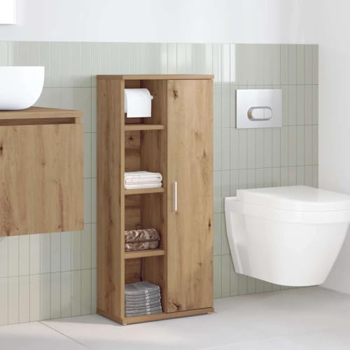 HEFZGDB Badezimmerschrank mit Rollenhalter Artisan-Eiche 39x22x90 cm Flurschrank Badezimmerschrank Medizinschrank Apothekerschrank Küche für Küche Badezimmer Gästezimmer Toilette HEFZGDB Badezimmerschrank mit Rollenhalter Artisan-Eiche 39x22x90 cm Flurschrank Badezimmerschrank Medizinschrank Apothekerschrank Küche für Küche Badezimmer Gästezimmer Toilette von HEFZGDB