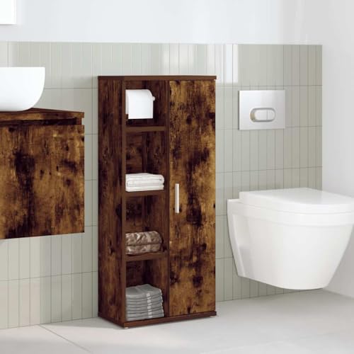 HEFZGDB Badezimmerschrank mit Rollenhalter Räuchereiche 39x22x90 cm Flurschrank Badezimmerschrank Medizinschrank Apothekerschrank Küche für Küche Badezimmer Gästezimmer Toilette HEFZGDB Badezimmerschrank mit Rollenhalter Räuchereiche 39x22x90 cm Flurschrank Badezimmerschrank Medizinschrank Apothekerschrank Küche für Küche Badezimmer Gästezimmer Toilette von HEFZGDB