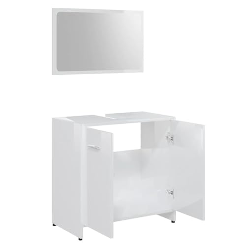 HEFZGDB Badmöbel-Set Hochglanz-Weiß Holzwerkstoff Sideboard Schuhschrank Badezimmerschränke Küchenschrank für Küche Badezimmer Gästezimmer Wohnbereich HEFZGDB Badmöbel-Set Hochglanz-Weiß Holzwerkstoff Sideboard Schuhschrank Badezimmerschränke Küchenschrank für Küche Badezimmer Gästezimmer Wohnbereich von HEFZGDB