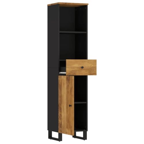 HEFZGDB Badschrank 38x33x160 cm Massivholz Mango Beistellschrank Küche Badschrank Klein Schuhschrank Mehrzweckschrank für Badezimmer Küche Gästezimmer Wohnbereich HEFZGDB Badschrank 38x33x160 cm Massivholz Mango Beistellschrank Küche Badschrank Klein Schuhschrank Mehrzweckschrank für Badezimmer Küche Gästezimmer Wohnbereich von HEFZGDB