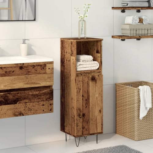 HEFZGDB Badschrank Altholz-Optik 30x30x100 cm Holzwerkstoff Sideboard Bathroom Cabinet Badezimmerschränke Medikamenten Aufbewahrung für Küche Badezimmer Gästezimmer Wohnbereich HEFZGDB Badschrank Altholz-Optik 30x30x100 cm Holzwerkstoff Sideboard Bathroom Cabinet Badezimmerschränke Medikamenten Aufbewahrung für Küche Badezimmer Gästezimmer Wohnbereich von HEFZGDB