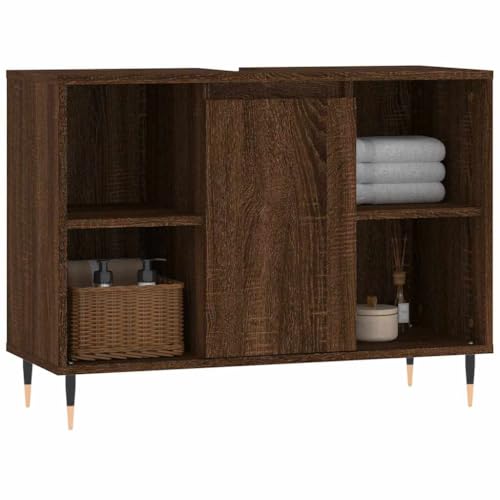 HEFZGDB Badschrank Braun Eichen-Optik 80x33x60 cm Holzwerkstoff Kleiner Schrank Medizinschrank Medikamenten Aufbewahrung Medikamentenschrank für Küche Toilette Gästezimmer Badezimmer HEFZGDB Badschrank Braun Eichen-Optik 80x33x60 cm Holzwerkstoff Kleiner Schrank Medizinschrank Medikamenten Aufbewahrung Medikamentenschrank für Küche Toilette Gästezimmer Badezimmer von HEFZGDB