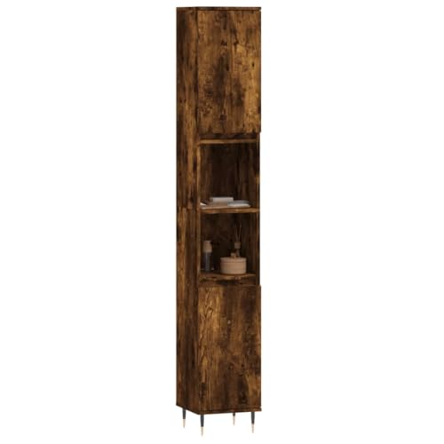 HEFZGDB Badschrank Räuchereiche 30x30x190 cm Holzwerkstoff Vorratsschrank Badezimmerschrank Badezimmerschränke Apothekerschrank Küche für Toilette Gästezimmer Badezimmer Küche HEFZGDB Badschrank Räuchereiche 30x30x190 cm Holzwerkstoff Vorratsschrank Badezimmerschrank Badezimmerschränke Apothekerschrank Küche für Toilette Gästezimmer Badezimmer Küche von HEFZGDB