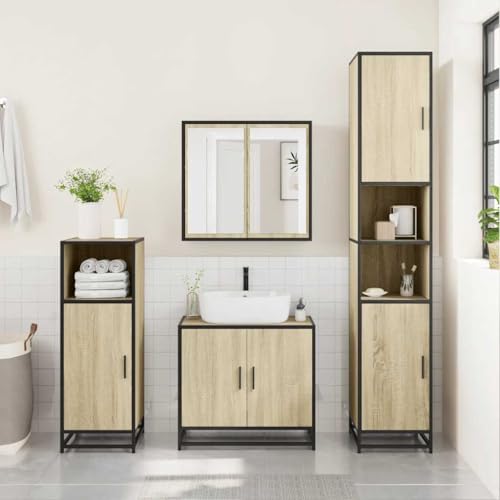 HEFZGDB Badschrank Sonoma-Eiche 35x37,5x100 cm Holzwerkstoff Büroschrank Medizinschrank Bathroom Cabinet Medikamentenschrank für Badezimmer Toilette Gästezimmer Wohnbereich HEFZGDB Badschrank Sonoma-Eiche 35x37,5x100 cm Holzwerkstoff Büroschrank Medizinschrank Bathroom Cabinet Medikamentenschrank für Badezimmer Toilette Gästezimmer Wohnbereich von HEFZGDB
