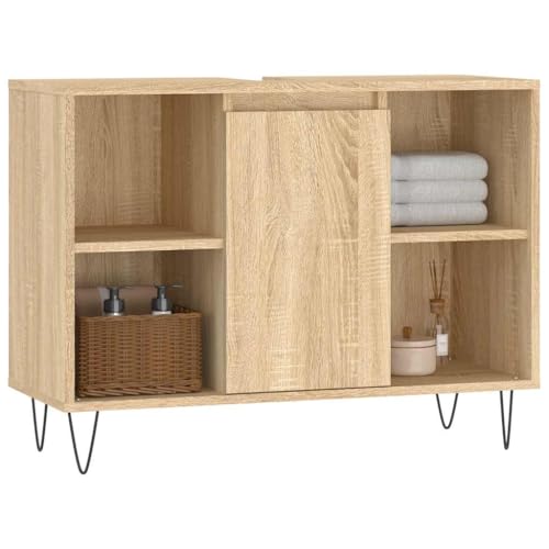 HEFZGDB Badschrank Sonoma-Eiche 80x33x60 cm Holzwerkstoff Kleines Schränkchen Medizinschrank Bathroom Cabinet Badezimmerunterschrank für Küche Gästezimmer Wohnbereich Toilette HEFZGDB Badschrank Sonoma-Eiche 80x33x60 cm Holzwerkstoff Kleines Schränkchen Medizinschrank Bathroom Cabinet Badezimmerunterschrank für Küche Gästezimmer Wohnbereich Toilette von HEFZGDB